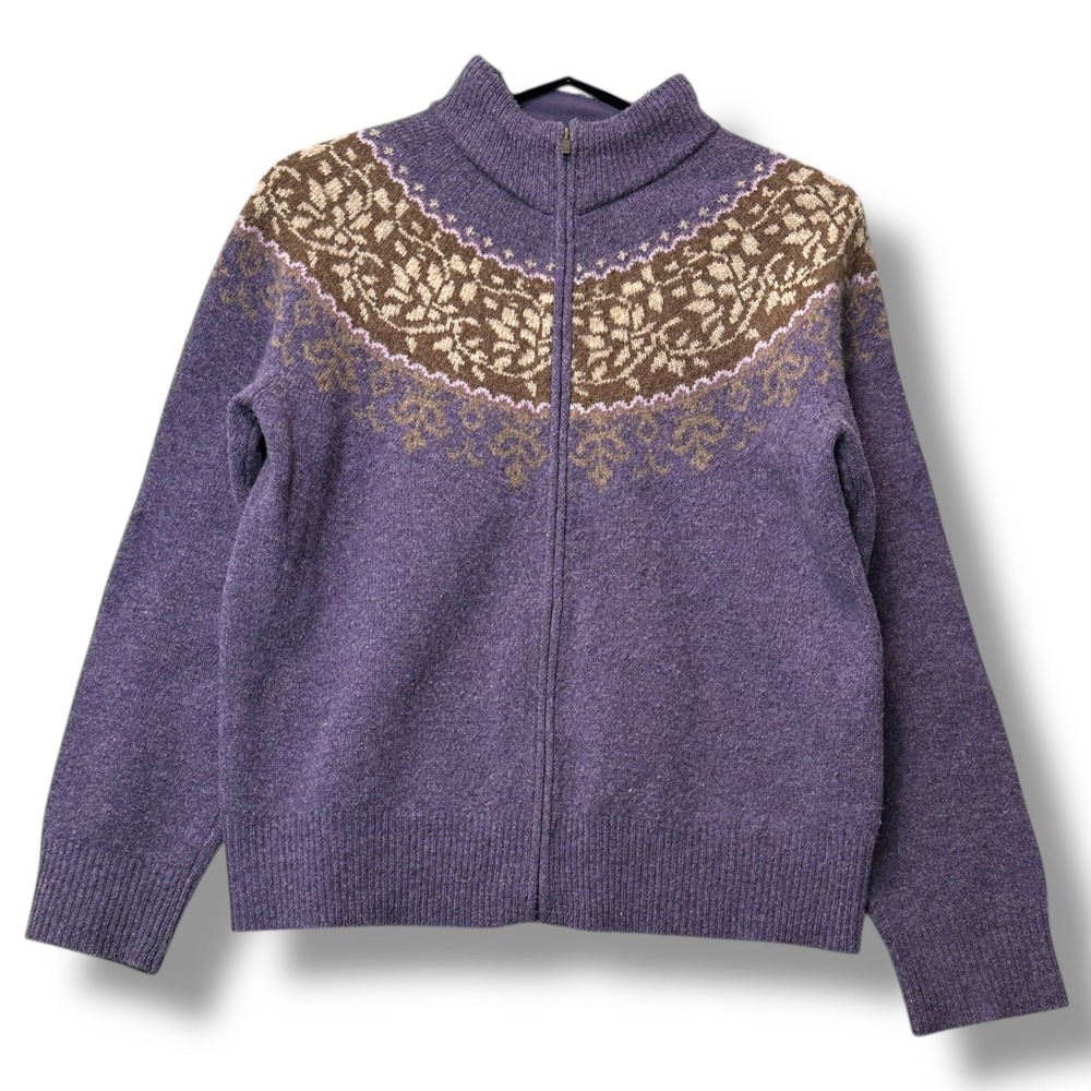 Eddie Bauer XL Petite Wool Cardigan Sweater. - Picture 2 of 9